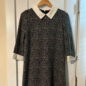 Marled Betsey Johnson dress with white collar and cuffs size 6